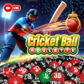Cricket Ball Roulette live casino game on SuperAceApp